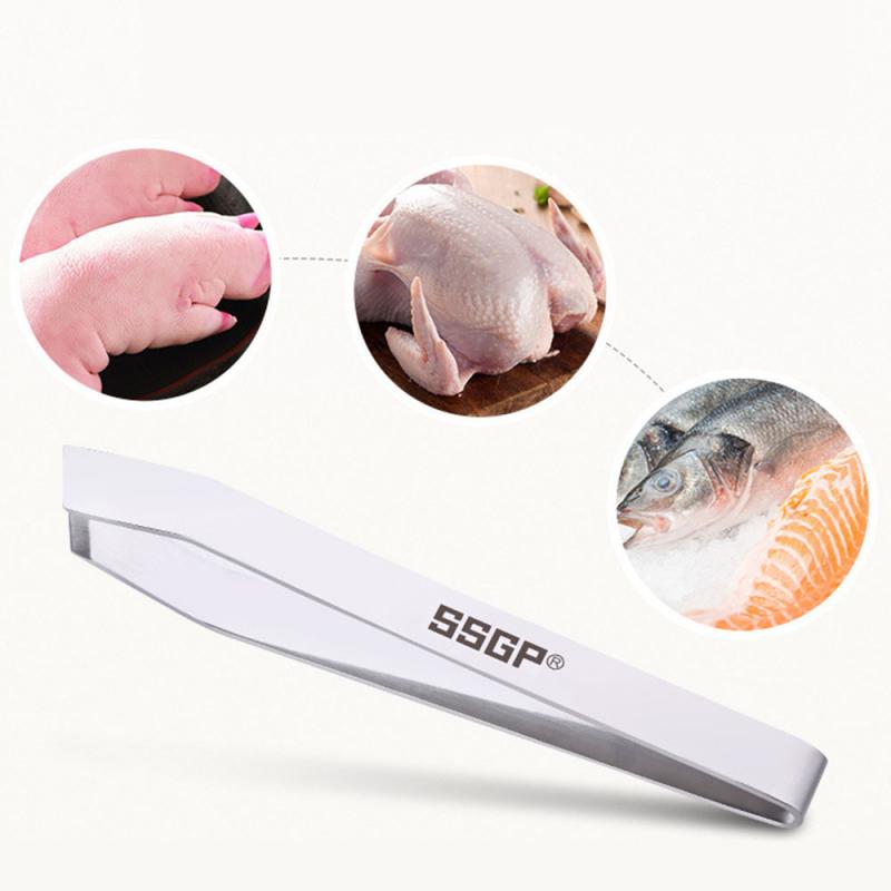 Stainless Steel Pig Hair Clipper Pull The Chicken Hair Clip Fish Bones Hair Clips Tweezers Hair Removal Pliers Kitchen Gadgets