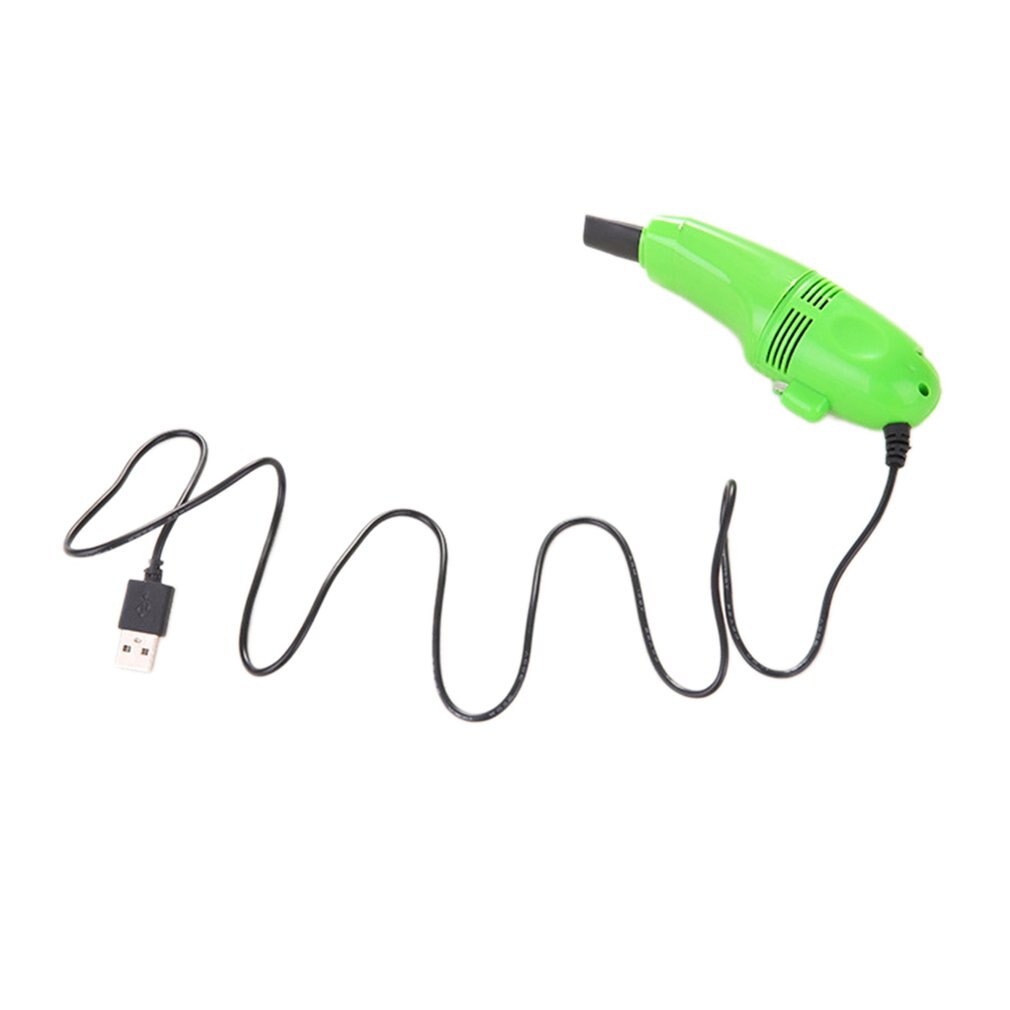 1Pc Usb Keyboard Cleaner Pc Laptop Cleaner Computer Vacuum Cleaning Kit Tool Remove Dust Brush Home Office Desk: Green