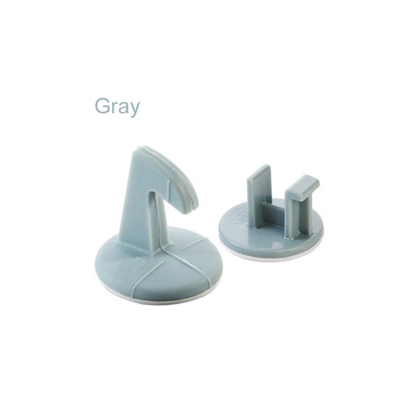 Deurklink Crash Pad Set Creatieve Siliconen met Haak Muur Kussen Pad Thuis Deur Anti-Flip Pad: gray