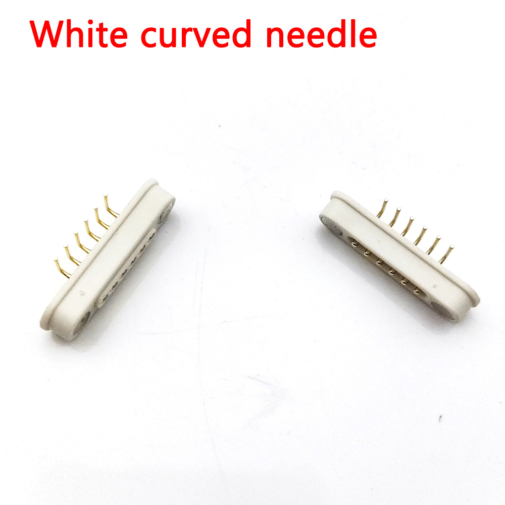 1set 6Pin Magnetic Pogo Pin Connector 6 Positions Pitch 2.2mm Spring Loaded Header Contact for Charge Data Transfer cable Probe