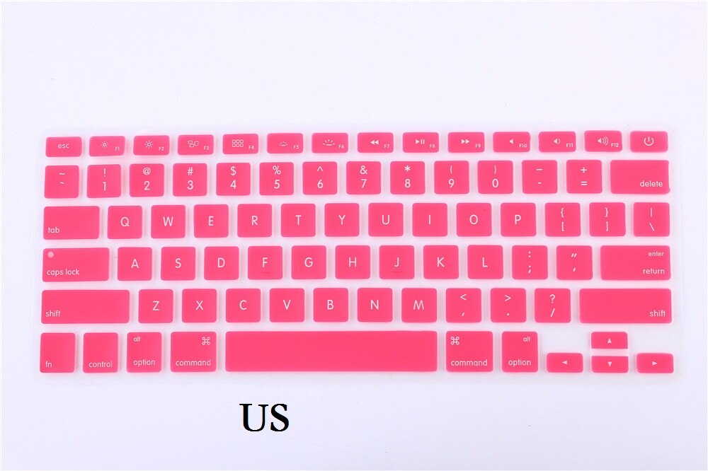 Ue usa angielska klawiatura skóra dla Macbook Pro 13 15 CD ROM A1278 A1286 klawiatura pokrywa szczupła wodoodporna folia ochronna skóry: US-Rose