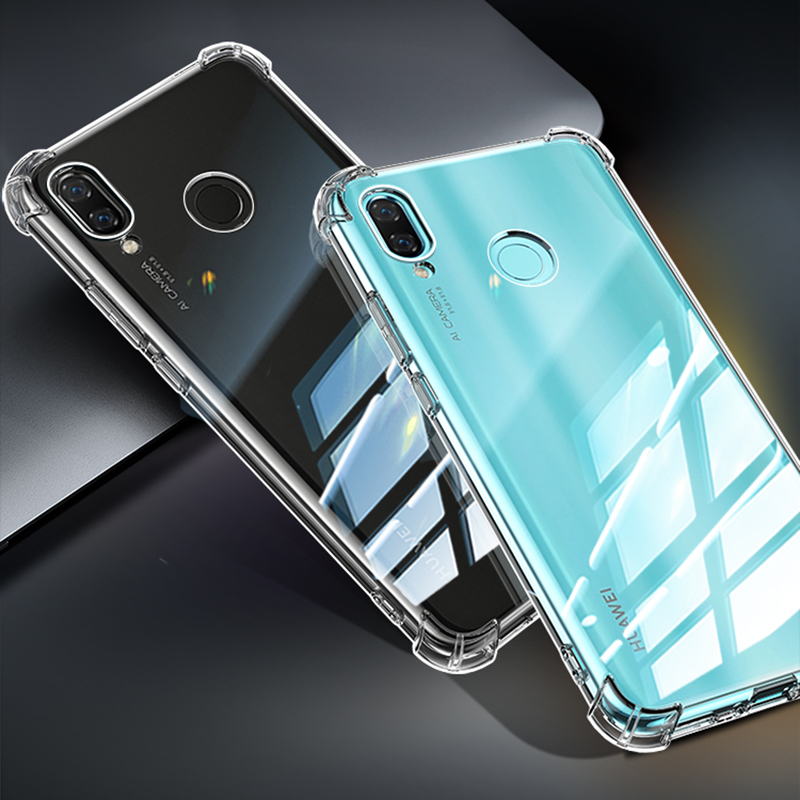 Airbag-silikon-handyhülle für huawei nova 3, nova 3, 3i , 3e 2s 2i, 2 plus lite, transparent, original tpu, einfache rückseite