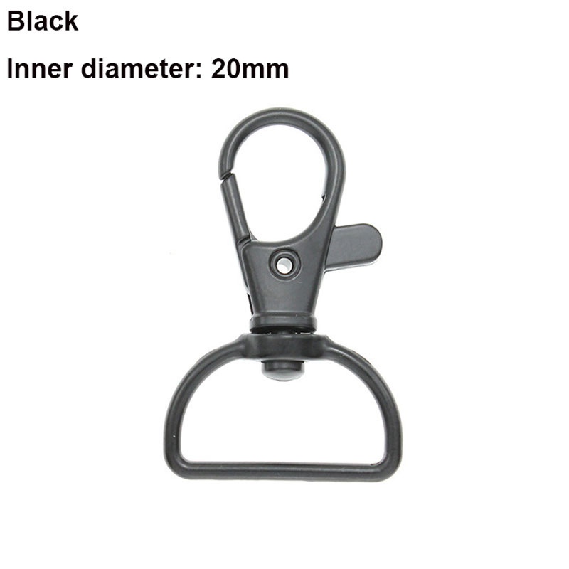 5/10/20 pièces crochets de fermoir pivotant porte-clés crochets D anneau Clip lanière matériel pour porte-clés lanière faisant bricolage artisanat: 4# / Nickel noir