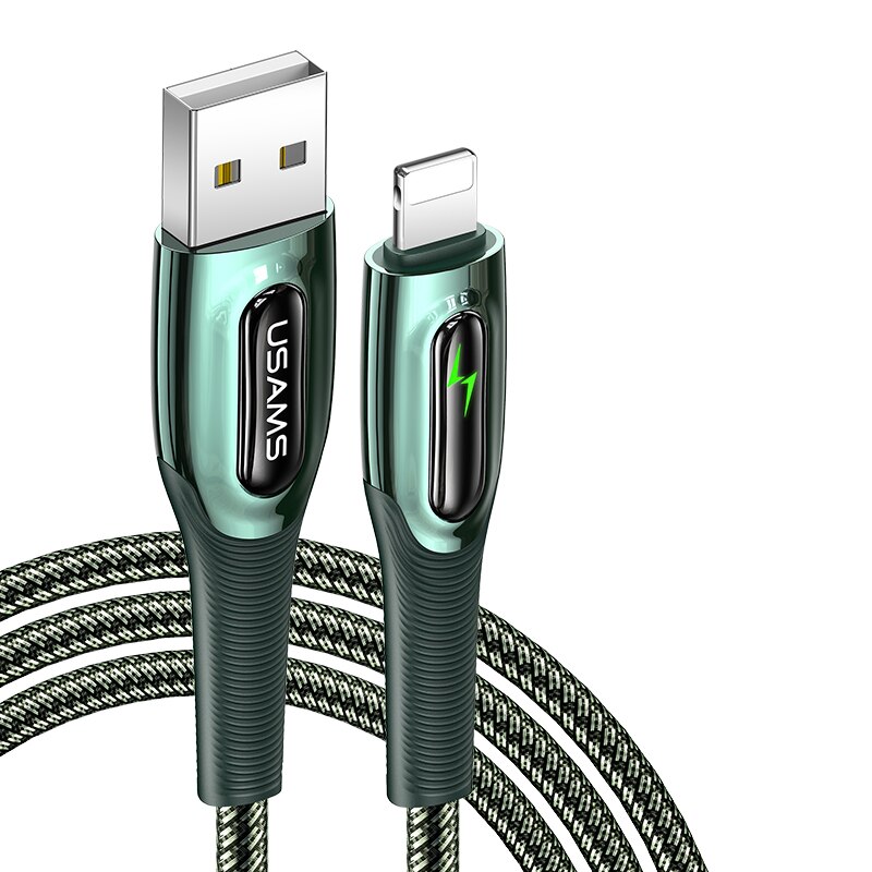 USAM Cavo Usb Smart Power Off Per il Cavo di iPhone 11 pro Max 12 Xs Xr X SE 8 7 6 più di 6s veloce cavi di ricarica Per il iPhone Caricabatterie: Green / 1.2m