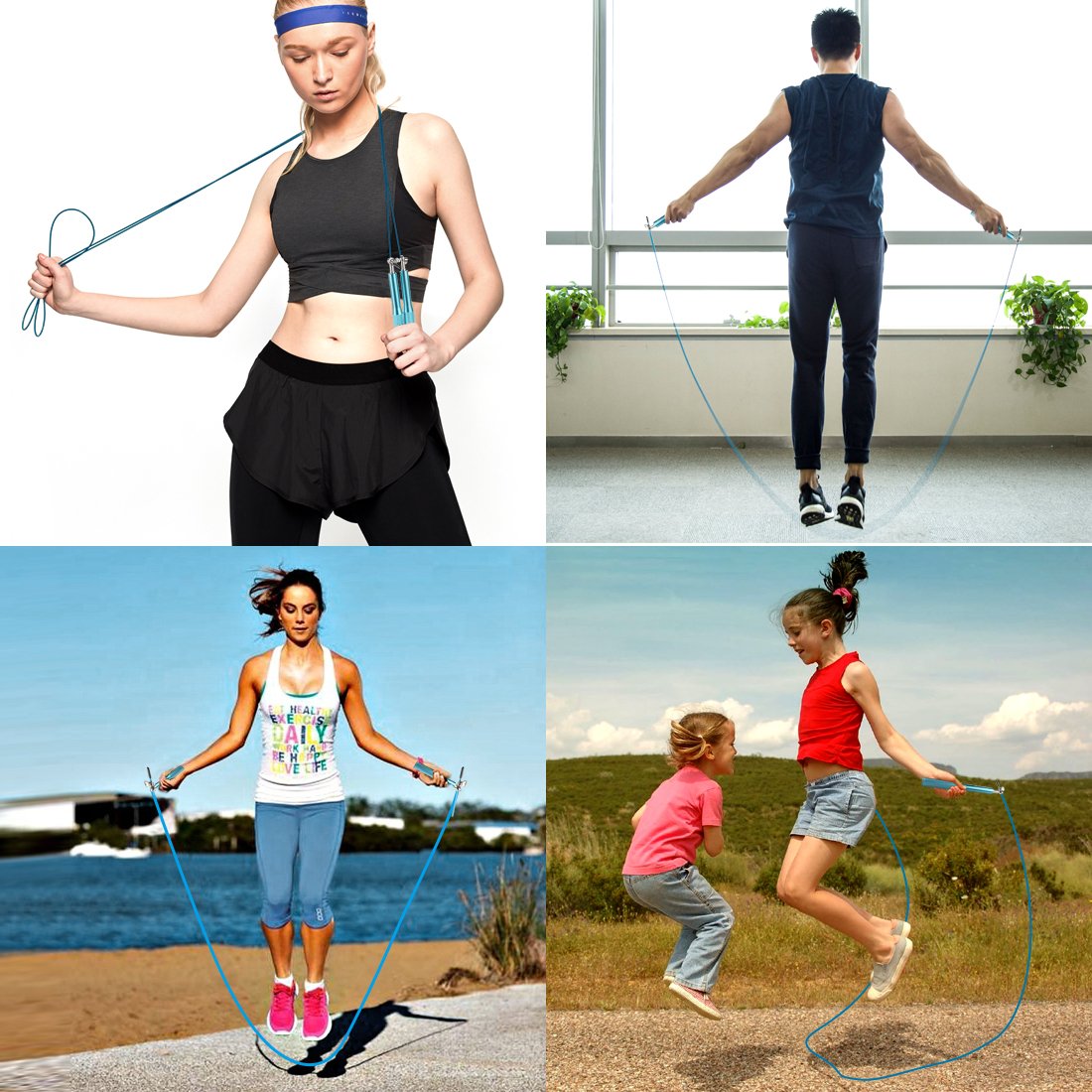 Fitness reb reb crossfit tunge ståltråd speed jump reb til boksning mma træningsudstyr gym træner springtov