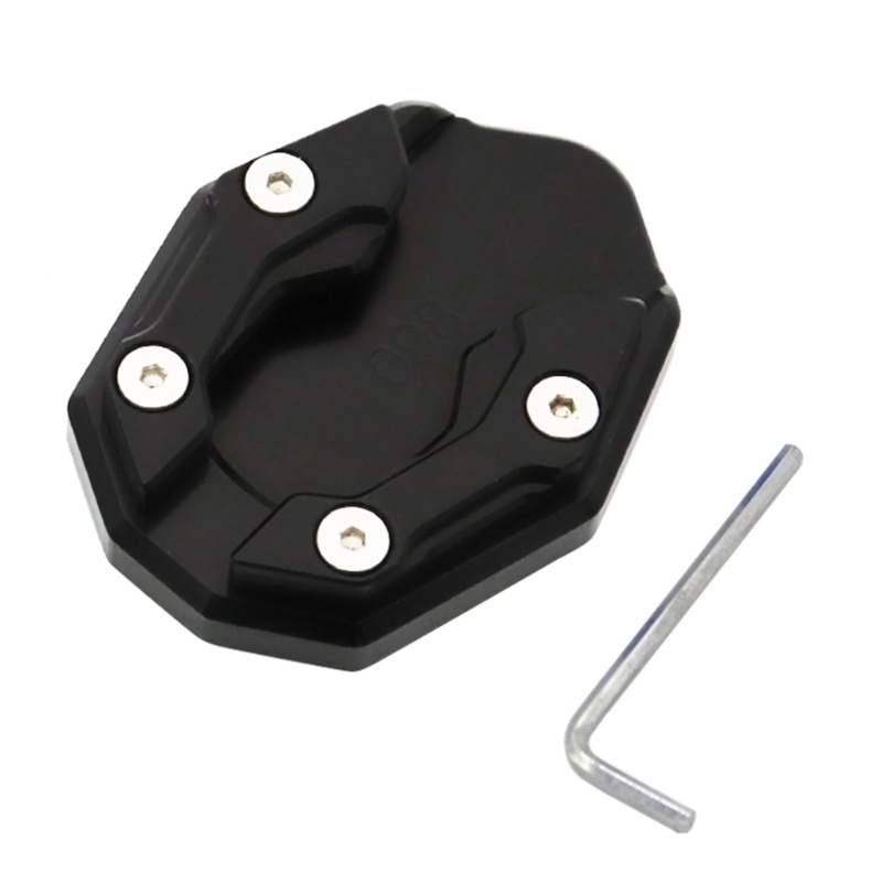 Motorcycle Side Parking Kickstand Support Plate Extension Pad voor PCX150 PCX160 H9EE: Black