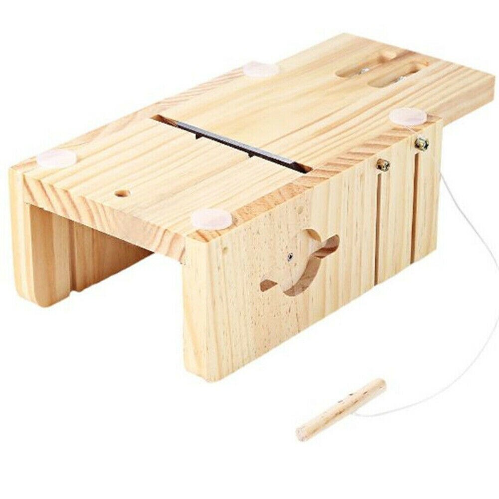 Household Wooden Soap Cutter Box Accurate Wire Cutting Front Board Adjustable