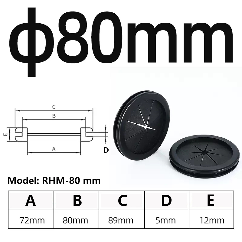 Petal Type Rubber Protective Coil With Card Slot Ring Air Tube O-ring Hole Plug 20-80mm Reserved Sealing Power Distribution Box