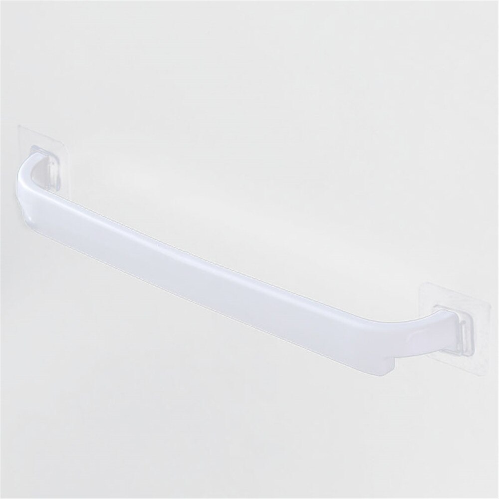 Soporte de plástico autoadhesivo para toallas estante Adhesivo de pared para colgar toallas de cocina, colgante para papel higiénico: Blanco