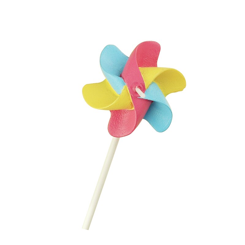 Söt väderkvarn ljus baby shower dop fest favor barn pojke flicka tårta topper dekor