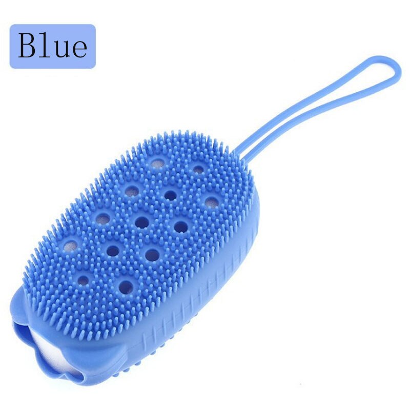 Corps douche frotter Massage éponge rapide moussant bain brosse salle de bain Silicone doux frottement Massage bulle bain éponge brosse: E