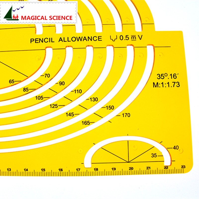 Große Oval vorlage groß Ellipse zeichnung lineal kunststoff halb-elliptische vorlagen für studenten flexibel JSH4352