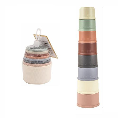 Baby Bath Stacking Cup Set Infant Shower Montessori Bathtub Tower Toy Child Puzzle Swimming Pool Beach Toys For 0 12 Months Kids: 19