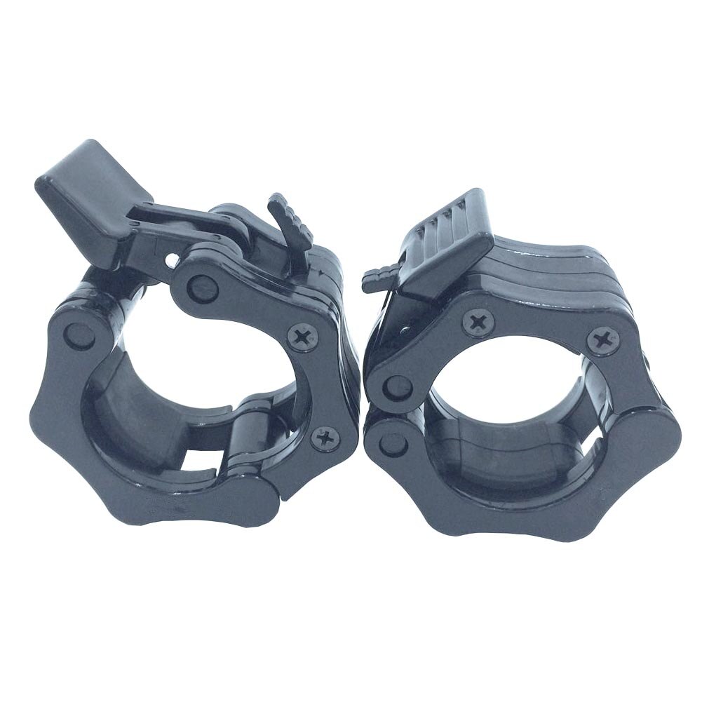 2 st skivstångsklämmor 50mm snabbkopplingar bodybuilding bärbara hem plast gym fitness styrkelyft stång kragar