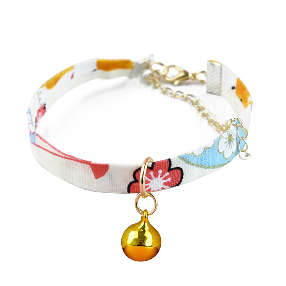 1 pièces collier de chats de compagnie chiens travail manuel Style japonais à la main réglable collier dessin animé imprimé cravate accessoires de chat Adorable: 02