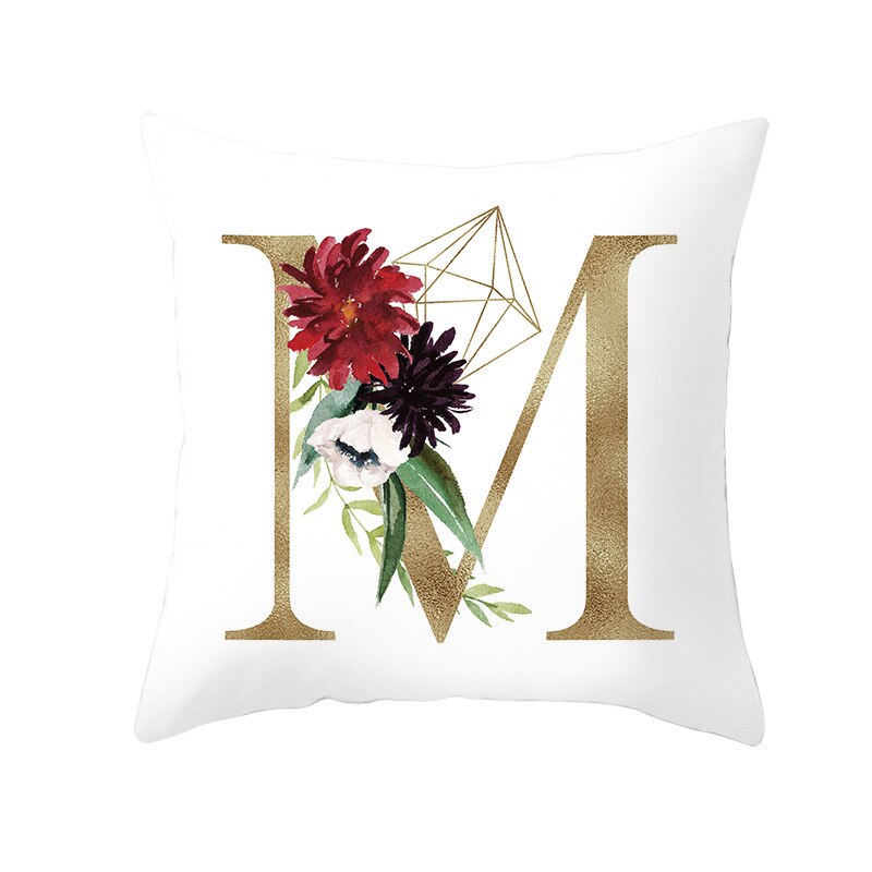 Kids Kussensloop Brief Kussenhoes 45*45 Sierkussen Covers Decor Kussens Bank Polyester Bloemen Home Decor Kussenslopen: 13
