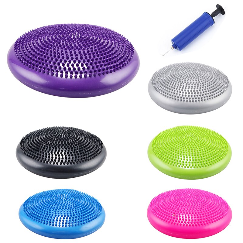 Inflatable Pvc Balance Cushion Balance Plate Thickened Explosion-proof Yoga Balance Ball Trainer 850g Yoga Massage Mat