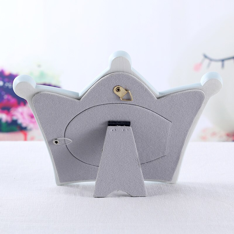 Crown Shaped Fotolijst Roze Baby Foto Frame Blauw Foto Achtergronden Jongen Meisje Decoratie Elimelim