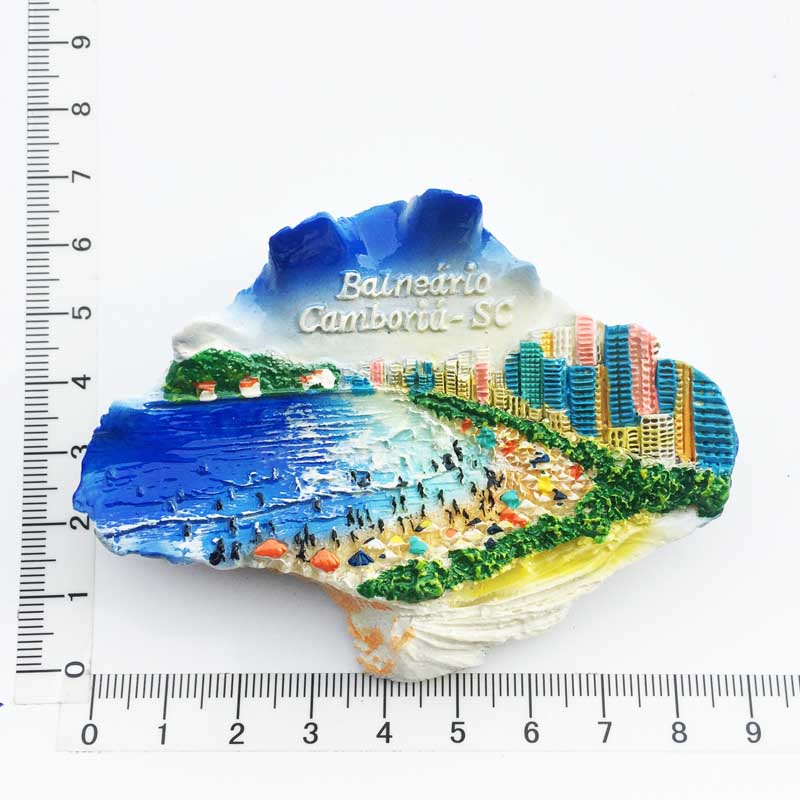 Fridge Magnets Souvenir Arcade Balu Cave Kuala Lumpur Malaysia Barne Ali Ocamborio Beach Brazil Magnetic Refrigerator Stickers: Brazil A