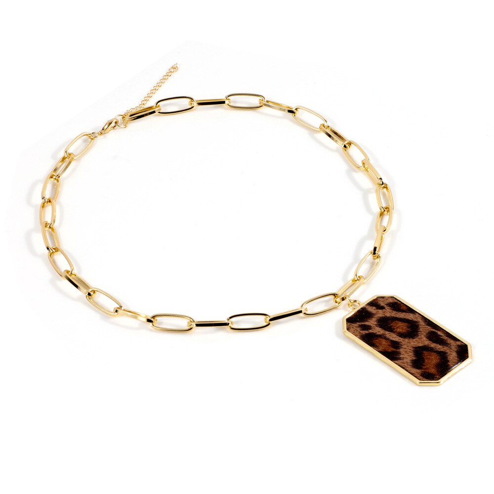 Las mujeres popular collar de leopardo de colgante único simple personalidad Cadena de joyería