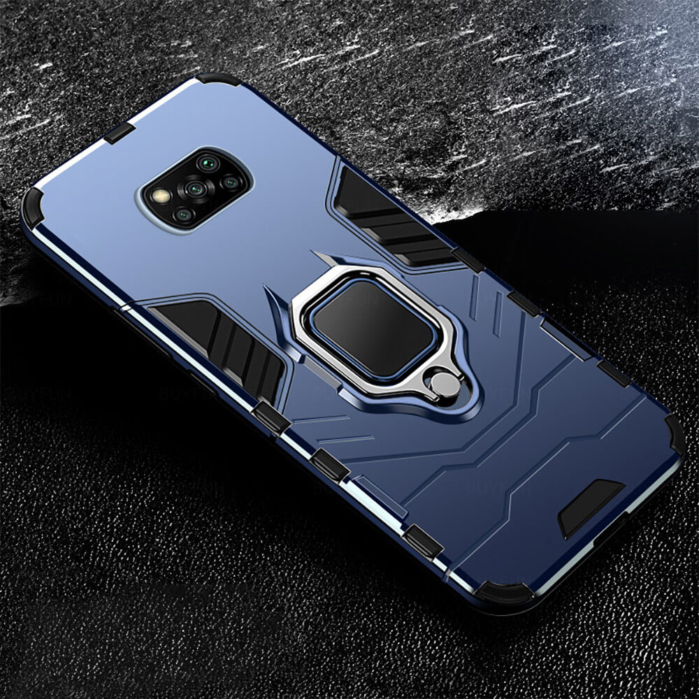 Shockproof Magnetic Phone Case For Xiaomi Poco X3 NFC Slim Back Cover on Xaomi Xiomi Redmi 9C 9A 9 C C9 Poko X3 NFC PocoX3 Armor: Redmi 9 / Blue