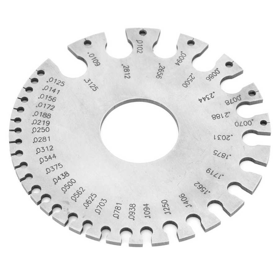 Wire Gauge Metal Round Sided Round Dual Steel Round Wire Gauge Non-Ferrous Easy to read gauge steel iron and uncoated steel