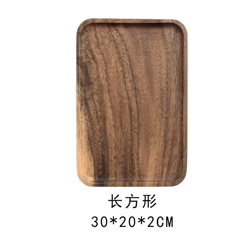 Whole Wood lovesickness Wood Irregular Oval Solid Wood Pan Plate Fruit Dishes Saucer Tea Tray Dessert Dinner Plate Tableware Set: 30cm20cm