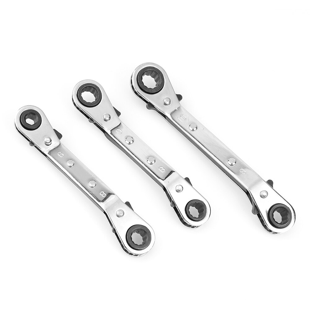 Axle Fit Bicycle Bike Repair Tool Chrome Vanadium Ring Double Head Ratchet Wrench Metric Combination Spanner Tool