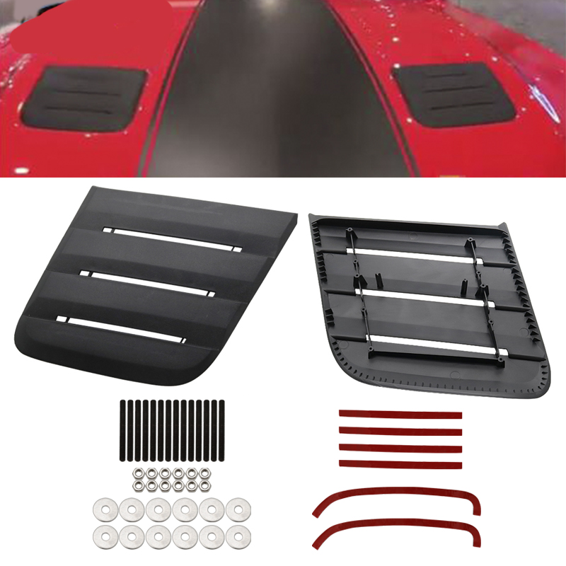 Cubierta de coche, placas decorativas de Panel de ajuste de entrada de aire negro para Ford Mustang Roush +: Default Title