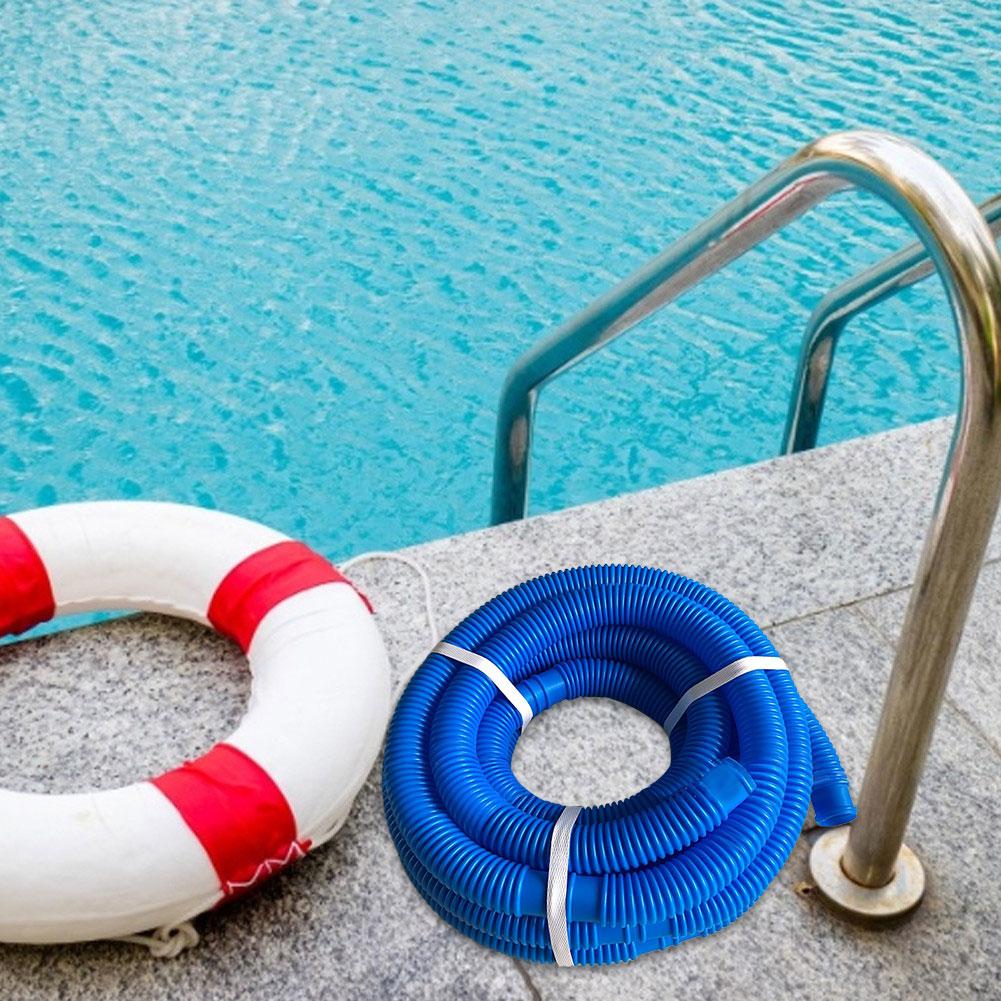 Poolslang vattenslang med 38 mm diameter och total längd 6.6m uv och klorvattentät flexibel slanganslutning