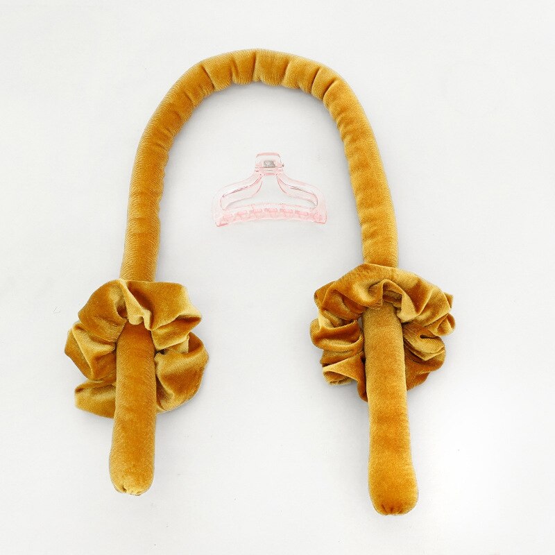 hair accessories curler heatless curls beauty curly products 3-piece set Velvet curling iron flexi rods magic hairdresser tools: YELLOW