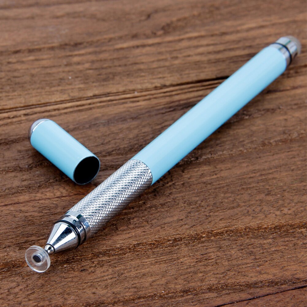 Office smooth touch screen capacitive portable multi-purpose universal 2 in 1 suction cup drawing writing metal stylus pen