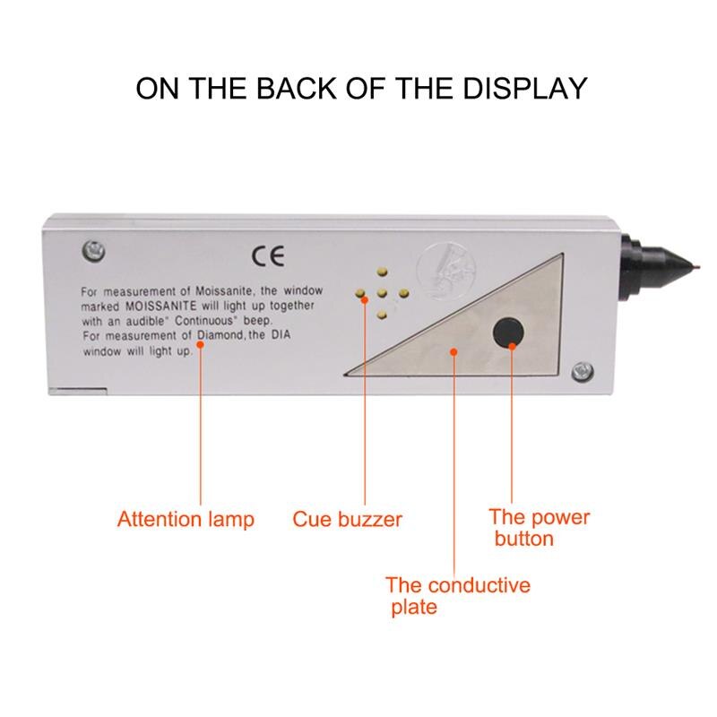 Moissan – testeur de diamants, indicateur LED, détecteur de Moissanite, stylo de sélection de pierres précieuses, outil de test de ramassage de bijoux