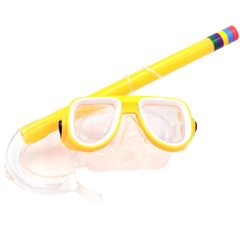 Kit de snorkel para crianças, máscara de mergulho com snorkel e óculos de natação, equipamento com tubo de seco para mergulho não tóxico: Laranja