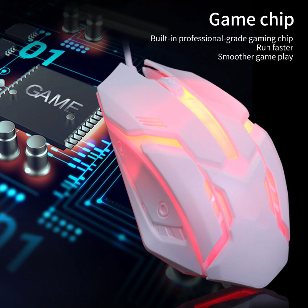 S1 wired gaming mouse with LED backlight 2000DPI USB interface silent office mouse suitable for desktop laptop