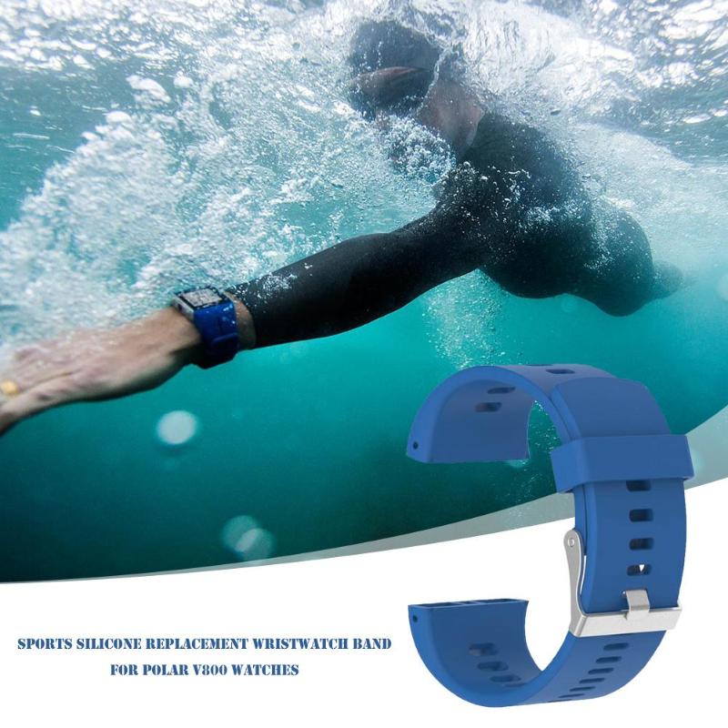 18.5cm Silicone remplacement poignet Bracelet de montre pour Polar V800 Bracelet intelligent avec outil montre intelligente Bracelet pour hommes femmes Feminina