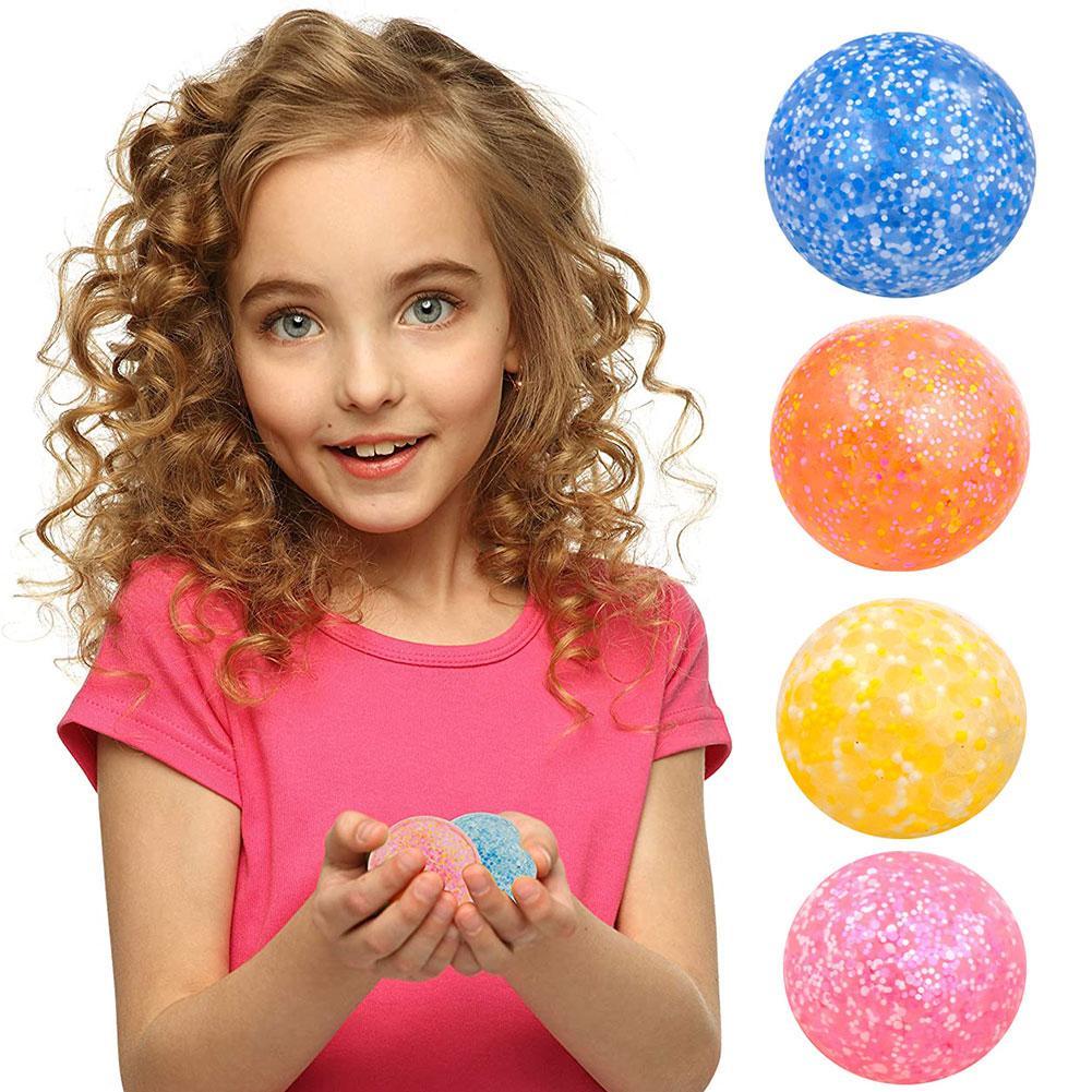 Die Neue Entlüftungs Ball Dekompression Kleine Spielzeug Tricky Lustige Langsam Rebound Ball Musik Erwachsenen Blase Prise Spielzeug Kinder N1F9