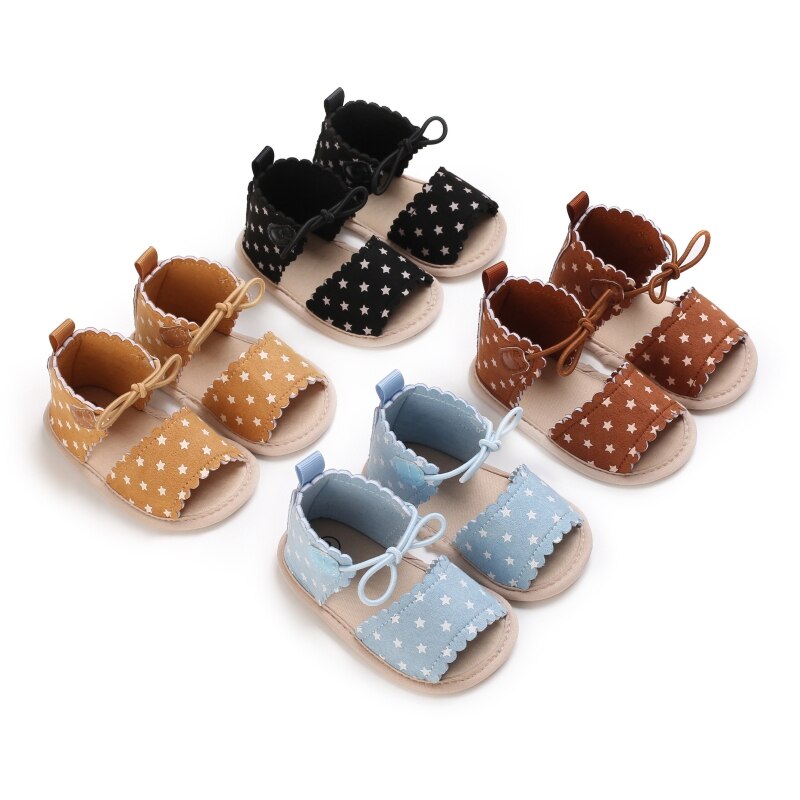 Sommer Baby Mädchen Bogen Polka Punkt Sandalen Partei Prinzessin Sandalen Rutsch Ersten Wanderer 0-18M