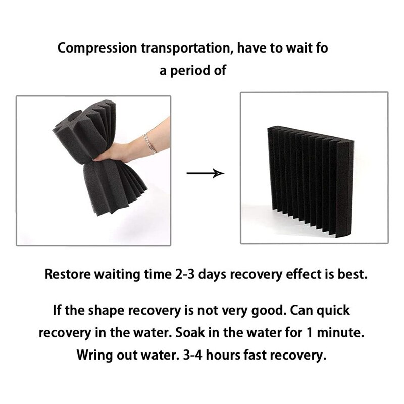 8 Pcs Soundproof Foam Board,Fireproof and Soundproof Foam Board, Soundproof Studio Foam Wedge Brick,for Home and Studio