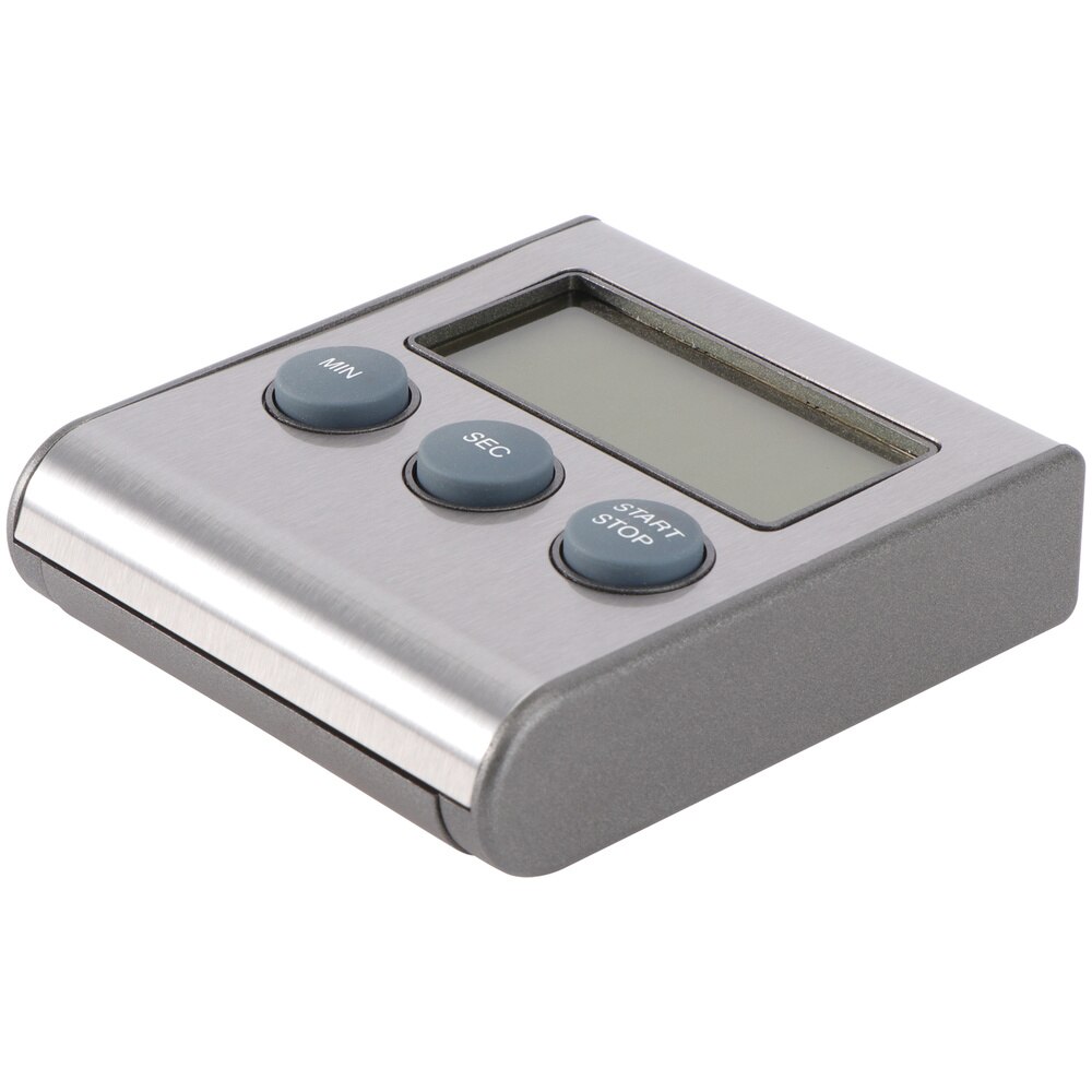 Stainless Steel Digital Kitchen Timer Minute Second Count and Countdown Timers for Cooking Sports Games(Without