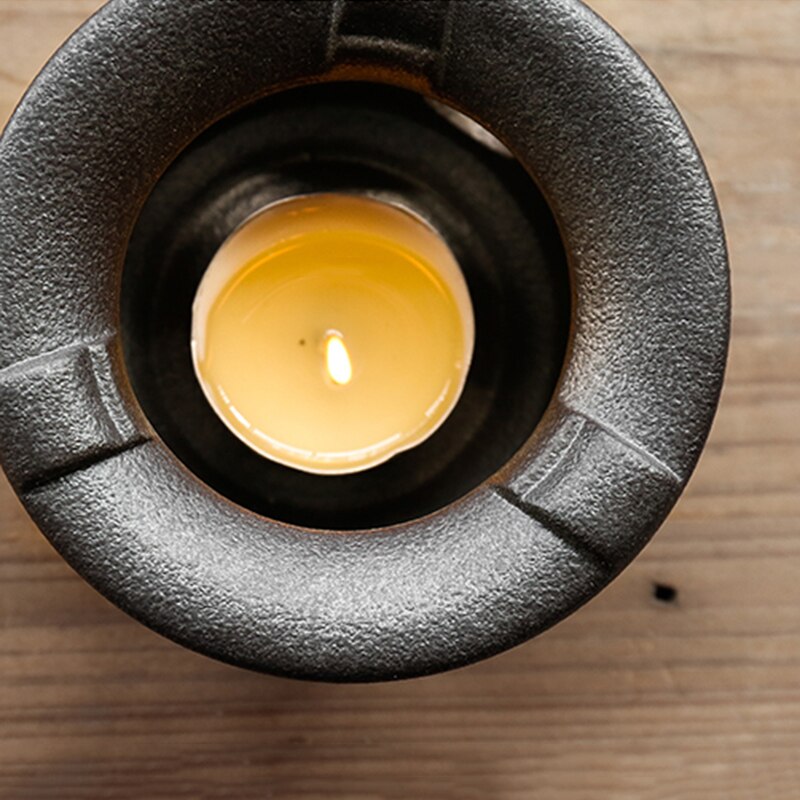 Estufa pequeña de cerámica de estilo japonés, estufas de té cálido, calentador de velas, kungfú chino, accesorios de juego de té, Base de tetera, luces nocturnas