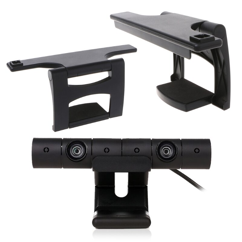 New Black Tv Clip di Montaggio Del Supporto Del Basamento Regolabile Staffa Dock per Playstation 4 PS4 Camera Abs