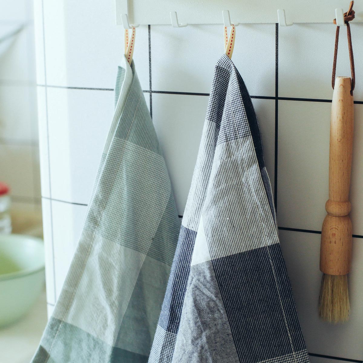 Cotton Table Napkin Plaid Cloth Napkins Striped Checkered Tea Towel Kitchen Dinner Restaurant Food Photography Prop