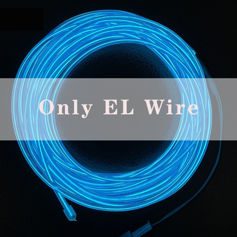 Luces iluminadas con cable EL de 10M/5M/3M/1M con luces de neón, combinación DIY de luces multicolores, pilas AA, tiras LED USB para graduación