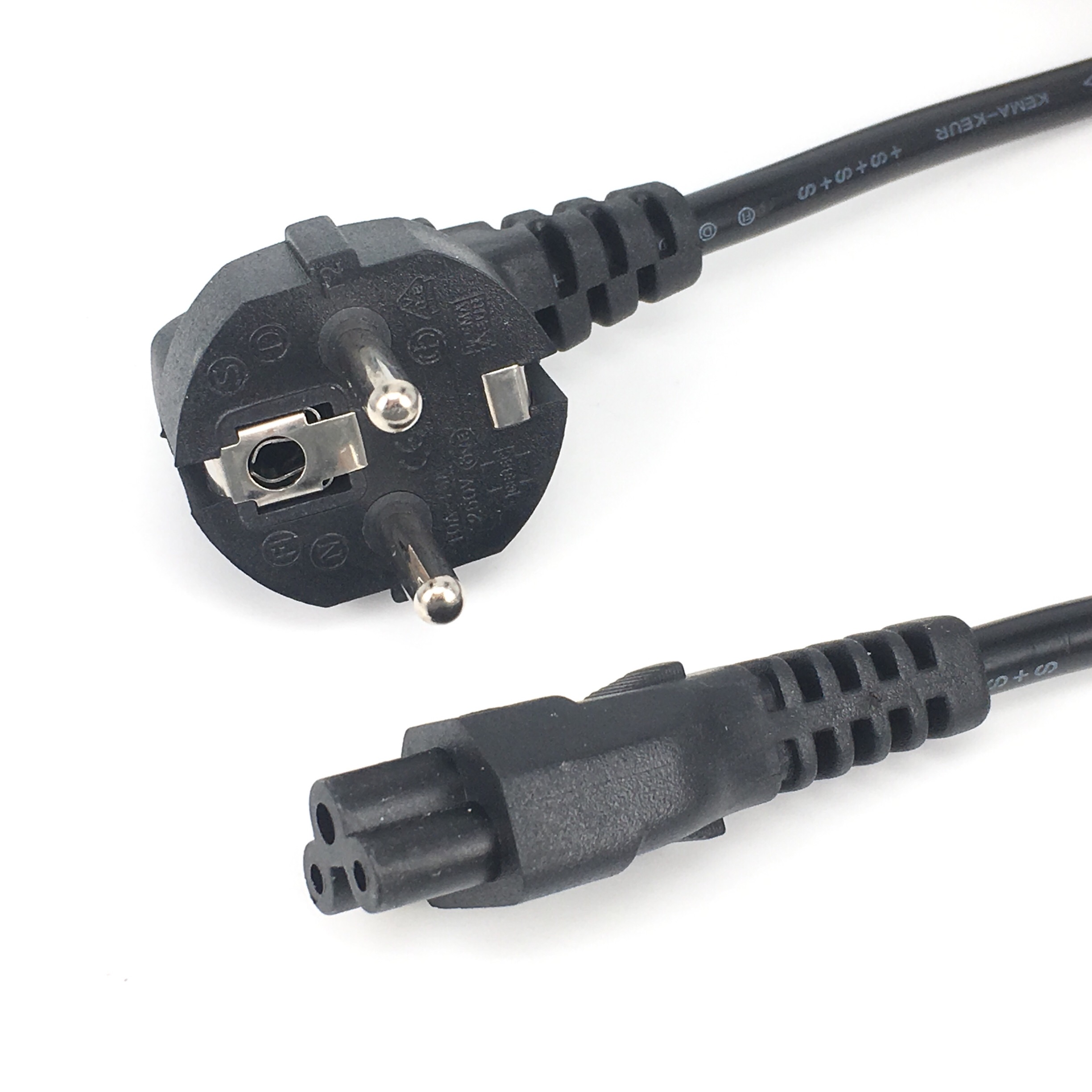 Cabo de alimentação ca europeu da ue euro iec c5 cabo de extensão de energia 1.2m 1.5m cabo de alimentação para notebook portátil pc monitor de computador