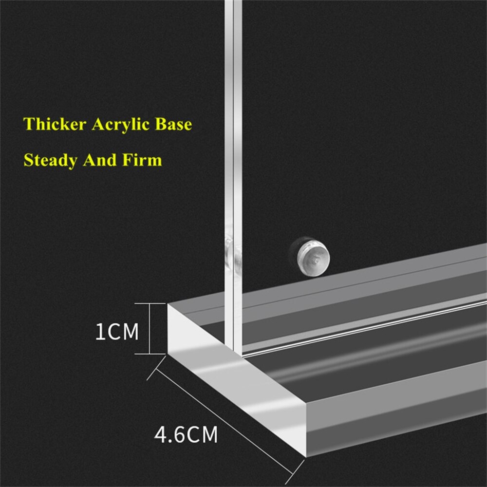 A6 Magnetic Acrylic Sign Holder Stand Place Picture Sign Frame Display Stand for Mobile Advertising Equipment