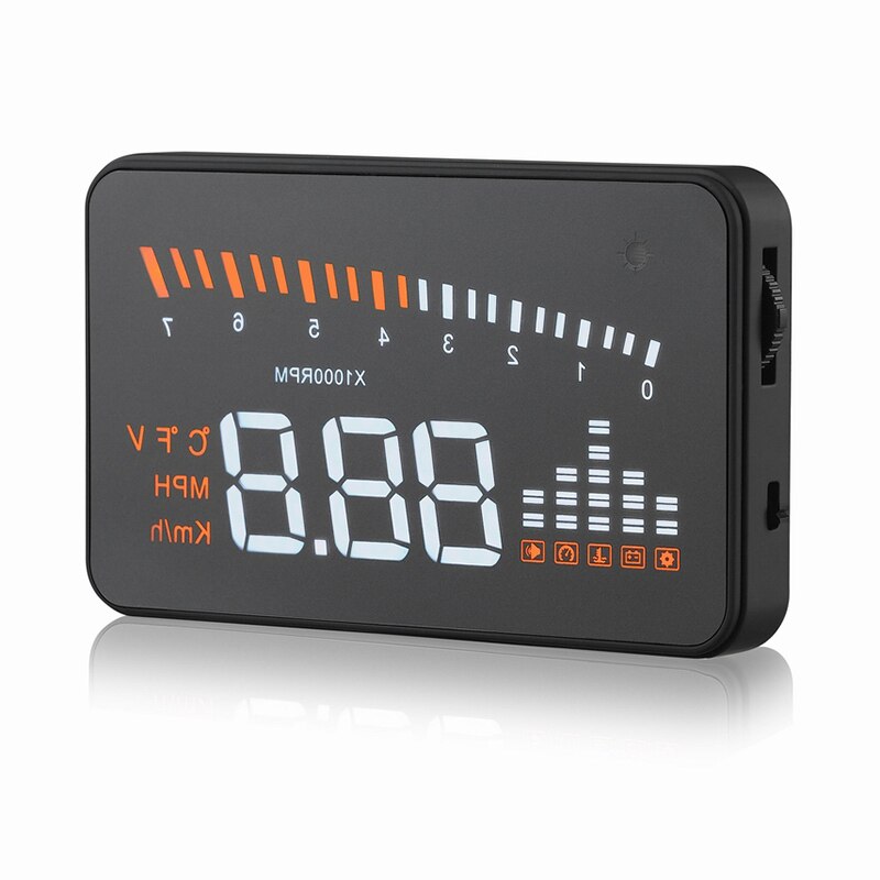 LEEPEE Digital car speedometer Speeding Warning System GPS speedometer OBD2 II Interface Universal X5 3" Car hud head up display