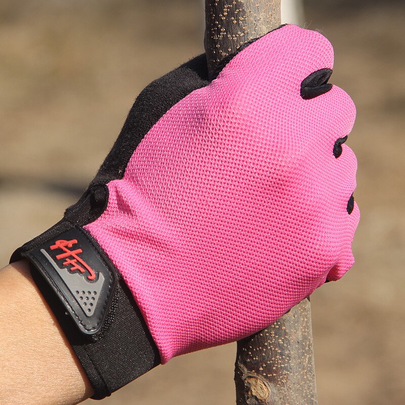 Gym Gloves Heavyweight Sports Exercise Weight Lifting Gloves Body Building Training Sport Fitness Gloves for Fiting Cycling: Rose / M