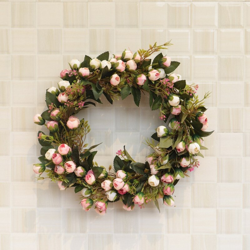 Kerst Bloem Krans Rose Garland Met Elegante Beste Voor Thuis Muur Deur En Raam Decoratie Bruiloft Decoratie
