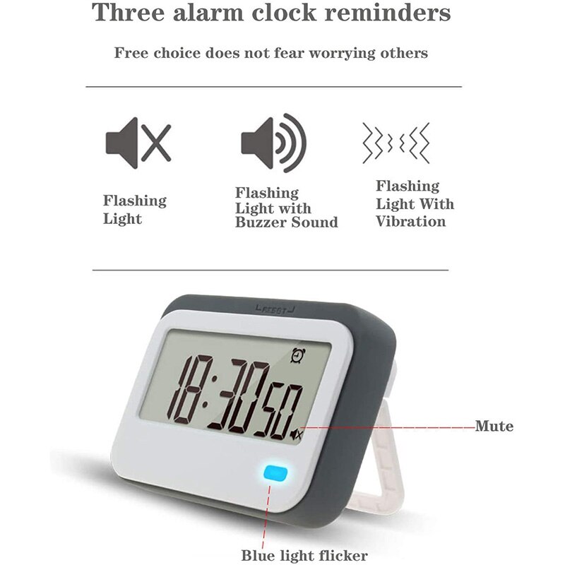 Digital Timer Multifunction 3 Mode - Clock, Countup, Countdown Accurate to Seconds for Cooking, Study, Games
